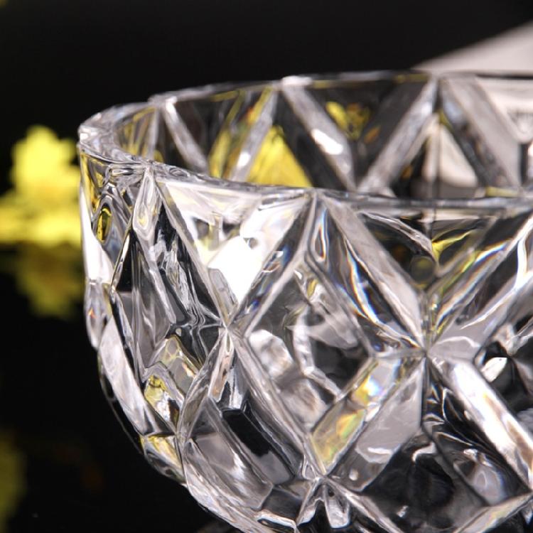 Clear Glass Crystal Covered Storage Jar with Lid for Candy Dry Fruit Dish Organizers Jewelry Trinket Box Home Decors