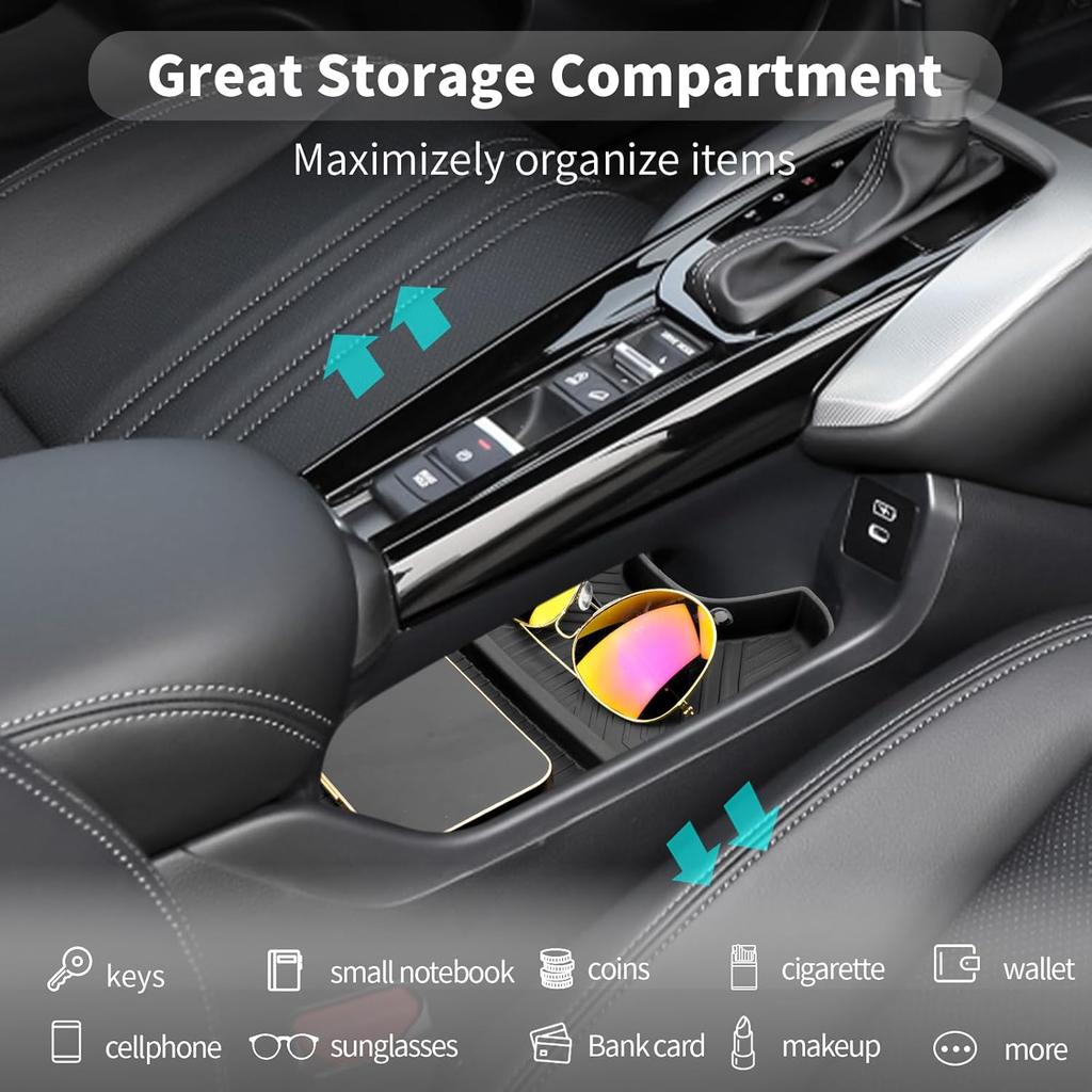 CDEFG 2023 2024 2025 2026 HR-V Center Console Organizer Tray for 2023-2026 Honda HR-V Lower Console Tray Storage Box Floor Tray Sunglasses Holder