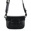 Horsebit 1955 Gestreifte Web-Ketten-Lederschultertasche Crossbody-Tasche Mini Damen-Taschen Schwarz 726863-AABGW-1075