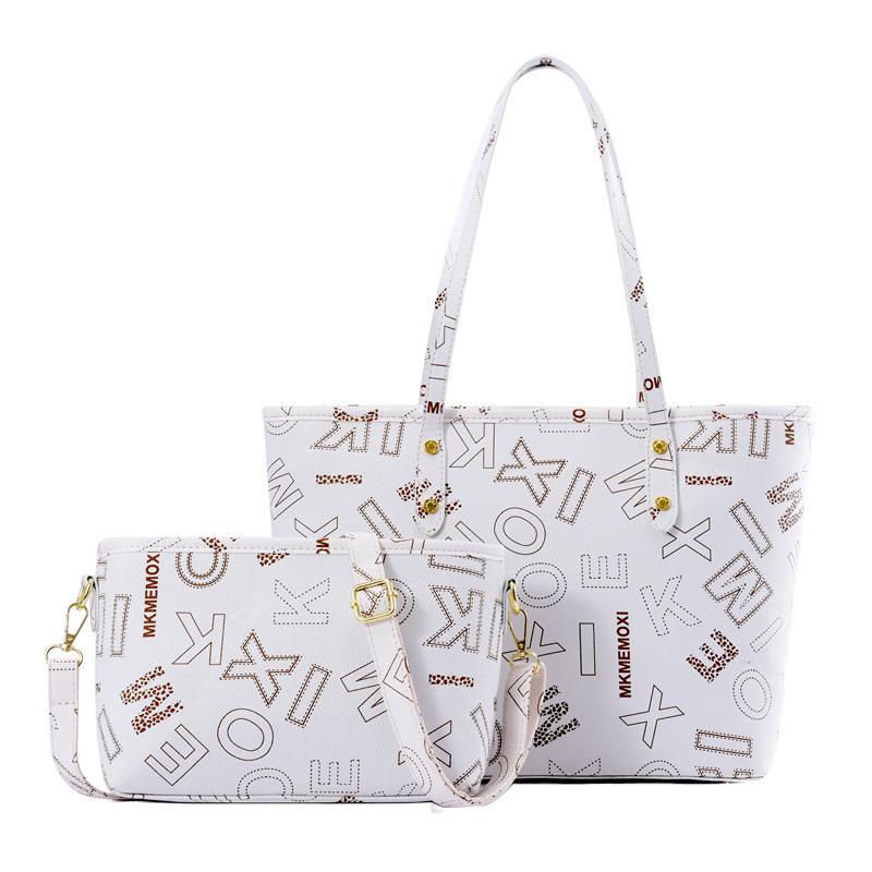 Tragetasche mit großem Fassungsvermögen, neue Retro-Mutter-und-Kind-Tasche, Damenhandtasche mit Buchstabenaufdruck, Umhängetasche.