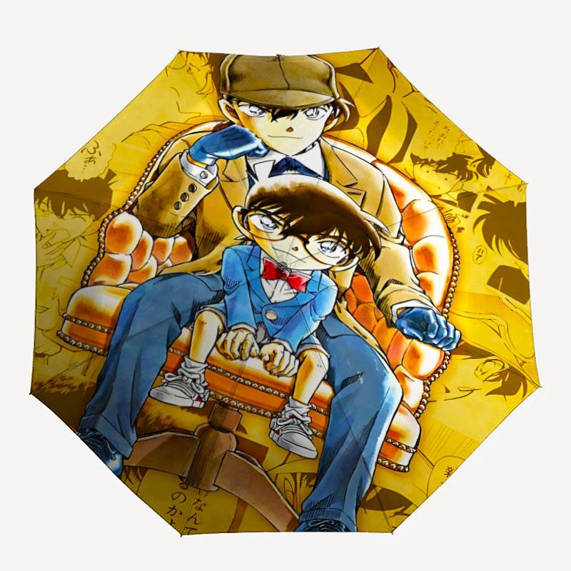 

1PC Detective Conan Automatic Folding Umbrella, Automatic Folding Umbrella with 8 Ribs, Convenient for Outdoor Use 069