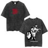 Anime Vinland Saga Washed Vintage T-shirts Thorfinn T Shirt Men's Women Clothing Manga Casual Oversized T-shirts Male Streetwear