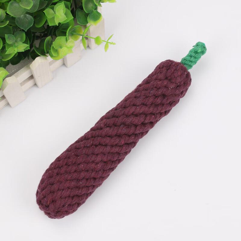 Pet Eggplant Cotton Rope Chew Toy