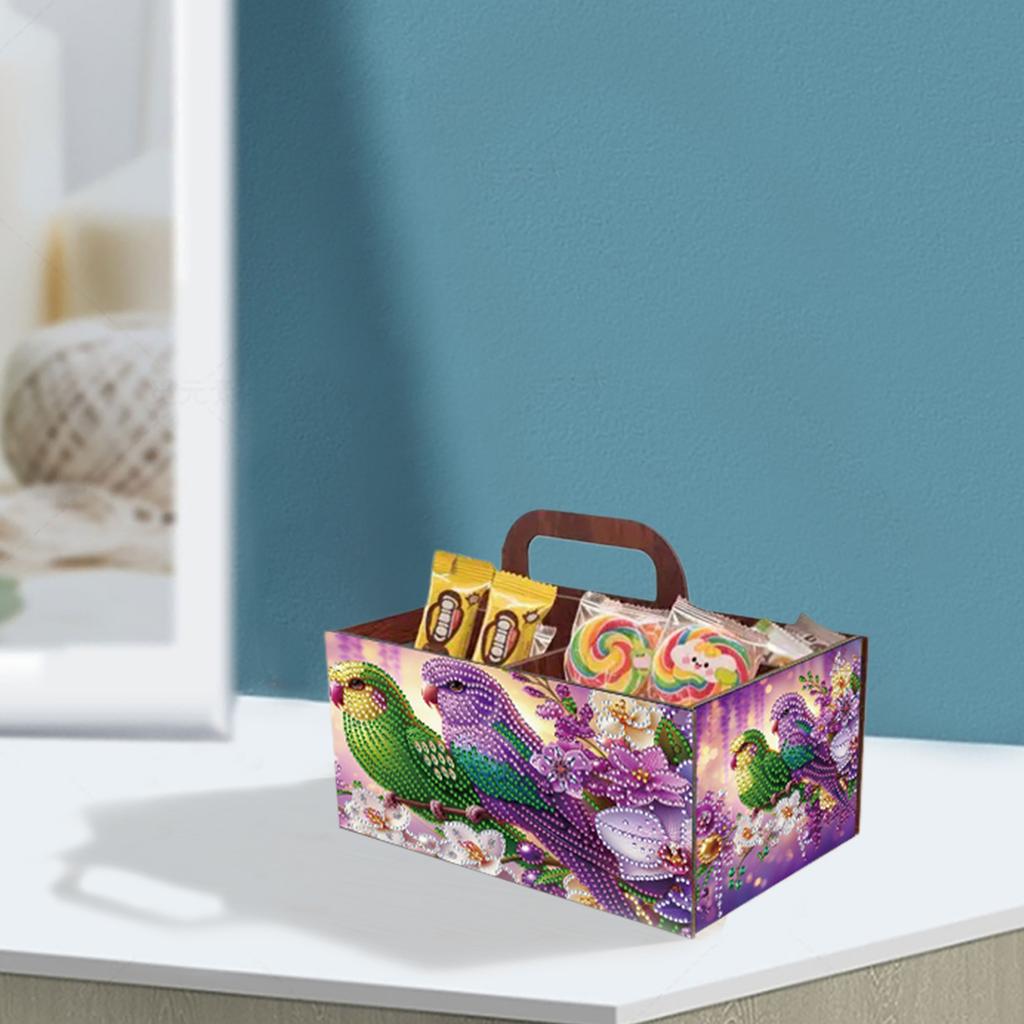Diamond Painting Wooden Storage Box Handmade Jewelry Box Kits Storage Holder Case for Adult Birthday Presents Craft Kit