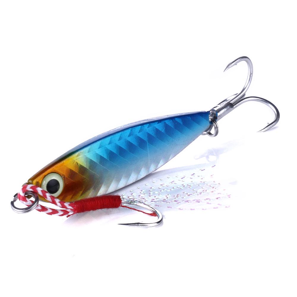 HENGJIA Wobbler Fishing Lead Bait  Hard Lures 20g Jigging Spoon Tackle 6 Colors