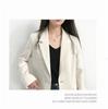 2025 Korean Style Women's Chic Casual Loose Long Sleeve Suit Top for Spring and Autumn