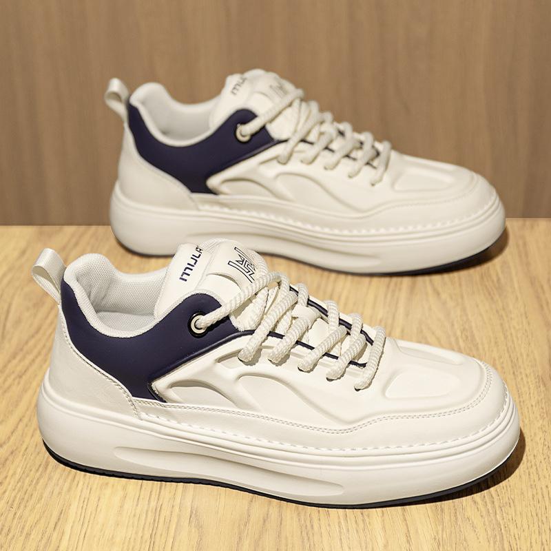 Light luxury autumn high-end casual board shoes youth sports heightening leather 39 [standard sports code]
