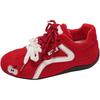 Niche Retro Red Thin-soled Apple Shoes Women's Pair of Shoelaces Versatile Sports and Leisure Flat-soled Couple's German Training Shoes