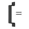 2/4Pcs Black Barn Door Handle Wardrobe Cabinet Door Pulls Iron Sliding Door Handle with Screws Furniture Accessories