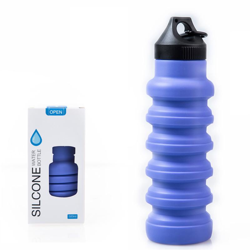 Eco Friendly Juice Milk Empty Thermo Drink Hot Silicone Cup Mug Silicone Water Bottle 501-600ml