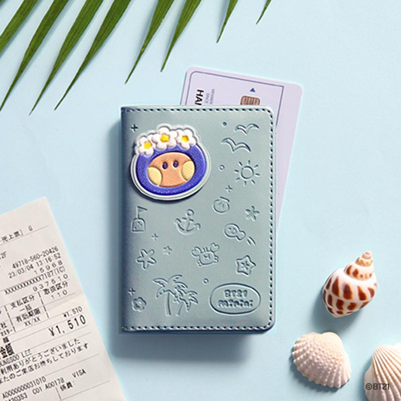 BTS BT21 Official Minini Card Wallet Photo Holder Leather Vancance Authentic