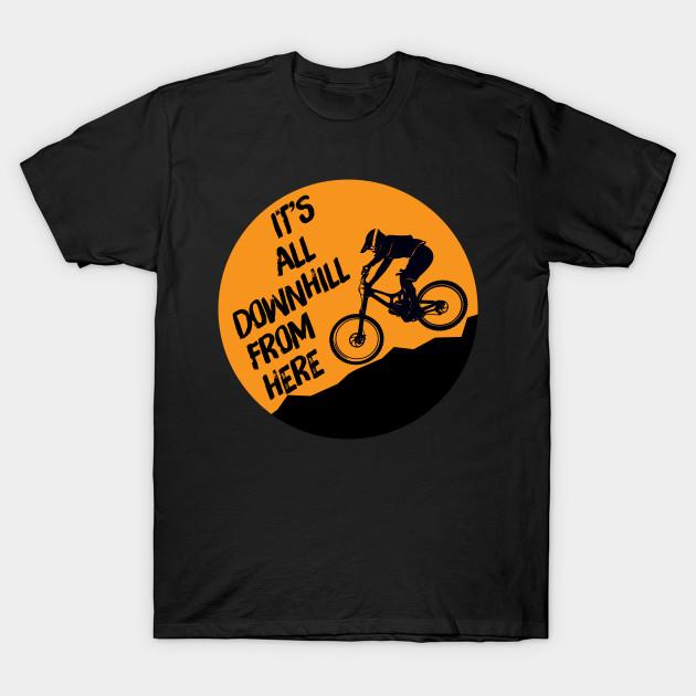 

Men Black Print T-shirt It S All Downhill From Here No-Cut Transfer Paper Print Cotton Tshirt - Men s Summer Cotton Graphic Tee 5XL різнокольоровий