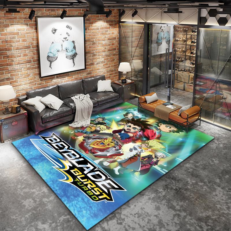 Beyblade Carpet Rug for Living Room Bedroom Home Sofa Decoration,Kids play Nonslip Floor Mat