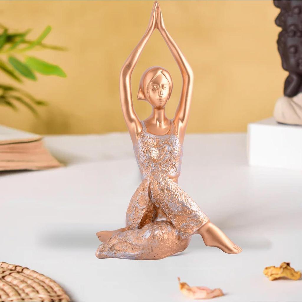 Zart Yoga Lady Home & Office Decor Showpiece