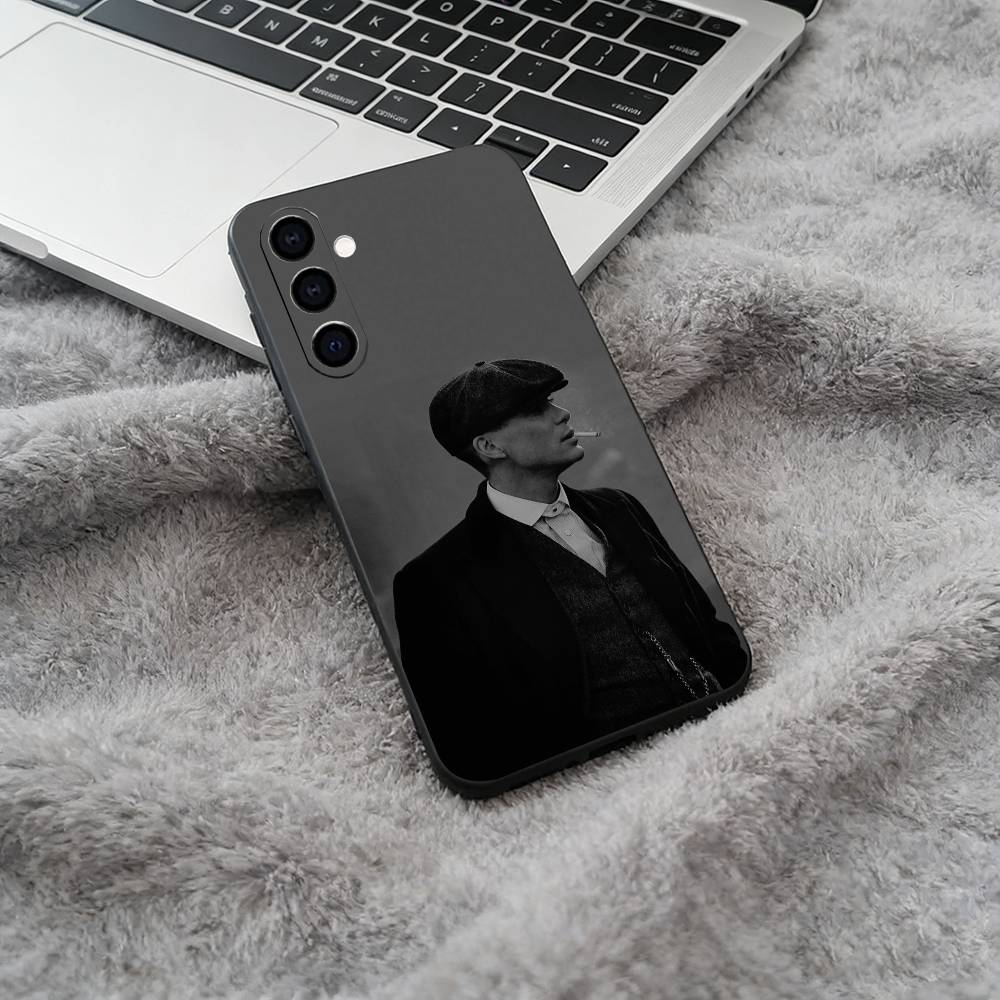 P-Peaky-B- Blinders-movie Black Soft Silicone Phone Case for Samsung Galaxy A73, A71, A72, A70, A53, A52, A51