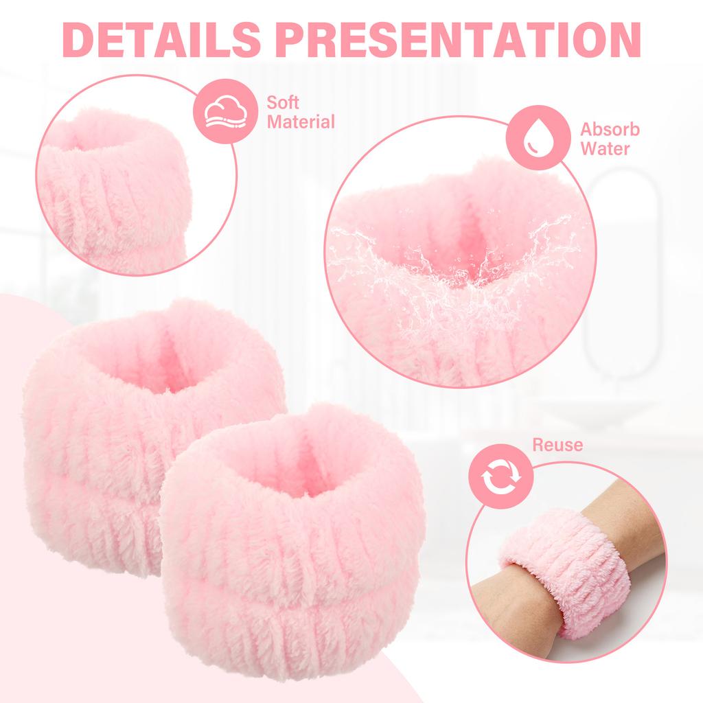 Wash Face and Wrist Band Absorb Water Sweat Wiping Bracelet Hairband Moisture Proof Sleeve Wrist Guard Absorbent Wrist Sweatband