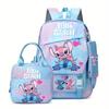 Large Capacity Schoolbag with Shoulder Strap; Student Three-piece Pencil Case Set