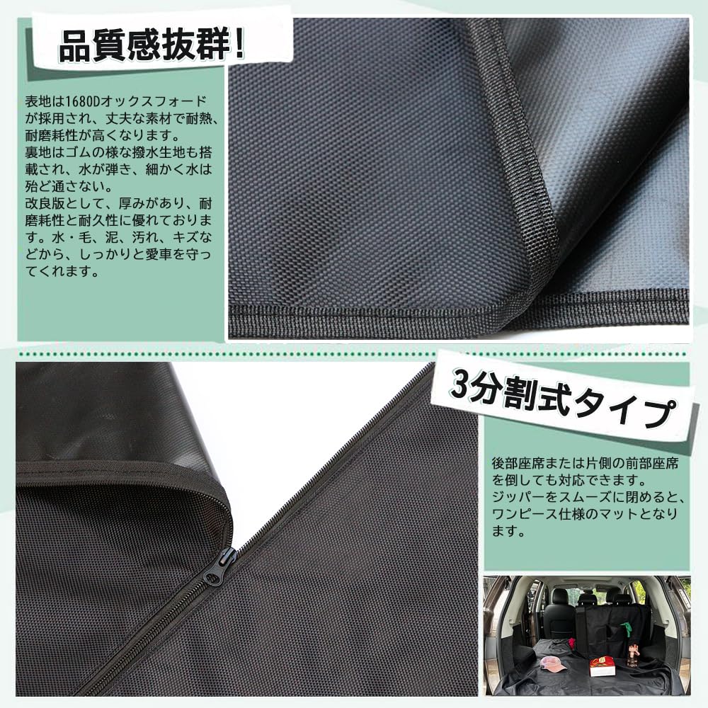 Temiry Luggage Universal for Kei 1680D Oxford Easy for Kei Cars and SUVs Mat, Cars, Water-Repellent, Stain-Resistant, Non-Slip, Fabric, Durable,