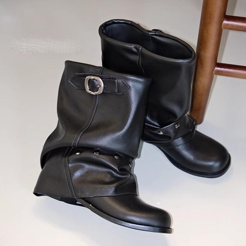 Women Ankle Boots Designer Heeled Shoes Winter Chelsea Boots Woman 2025 New Dress Goth Motorcycle Boots Mujer Zapatos