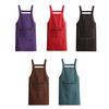 Kitchen Apron with Dual Pocket Solid Color Water-Resistant Oil-proof Adjustable Men Women