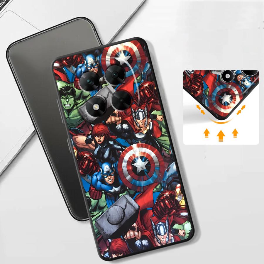 Funda Phone Cover Case for Xiaomi Redmi Note 10S 9S 7 8 10 13 Pro Plus 11 11s 12s 14 12 Pro 9 Marvel Avengers Captain America