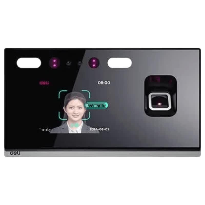 Deli D63W Dynamic Face & Fingerprint Attendance Machine CN plug (adapter included)
