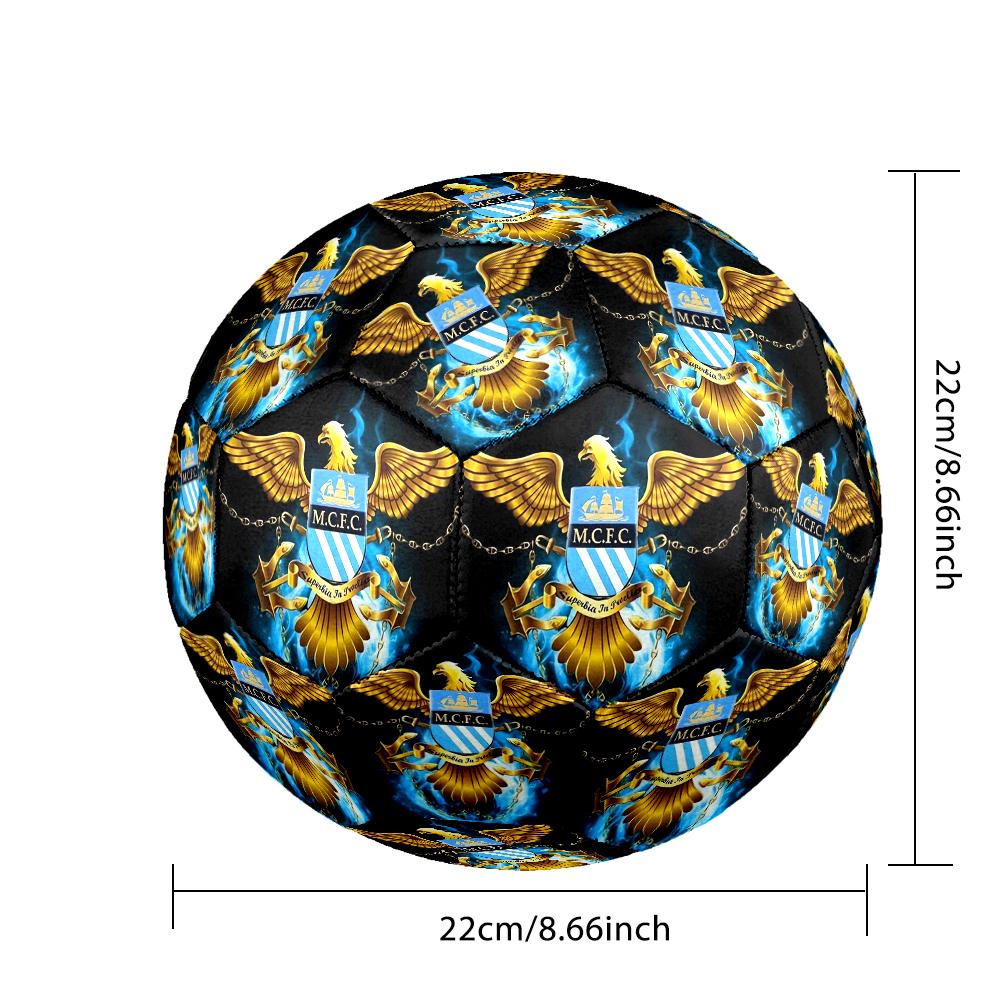 Size 5 Soccer Ball - Outdoor Sport Football with Manchester United Manchester City Pattern, Ideal Gift for Birthdays, Graduation