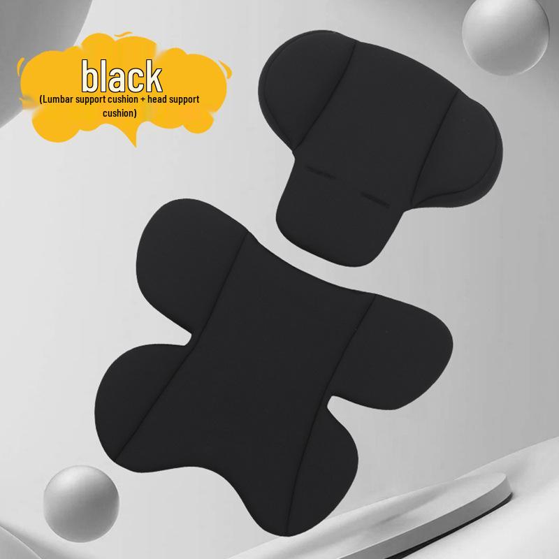 All-Season Washable Child Safety Seat Cushion with Lumbar and Head Protection for Strollers