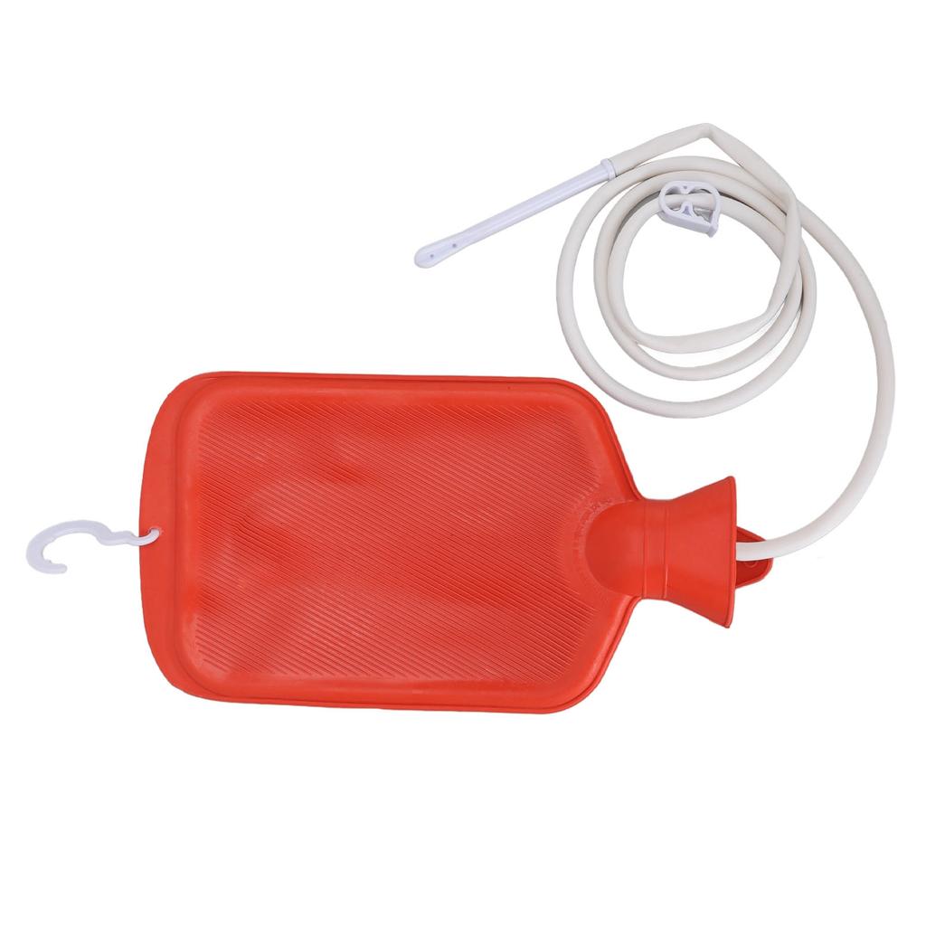 Enema Kit with 2L Enema Bag 5.0ft Long Silicone Hose Controlled Water Flows Professional Enema Bag