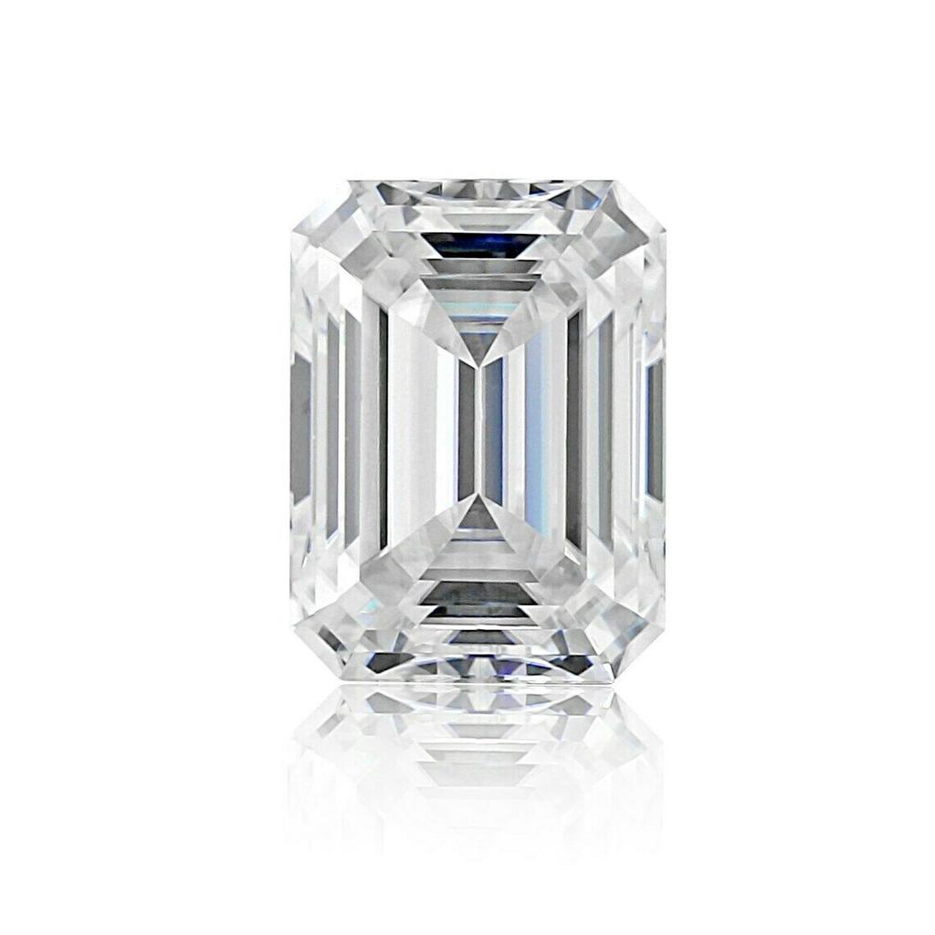 3.51 Ct Emerald 8x10 MM Synthetic Moissanite D Color Loose Diamond