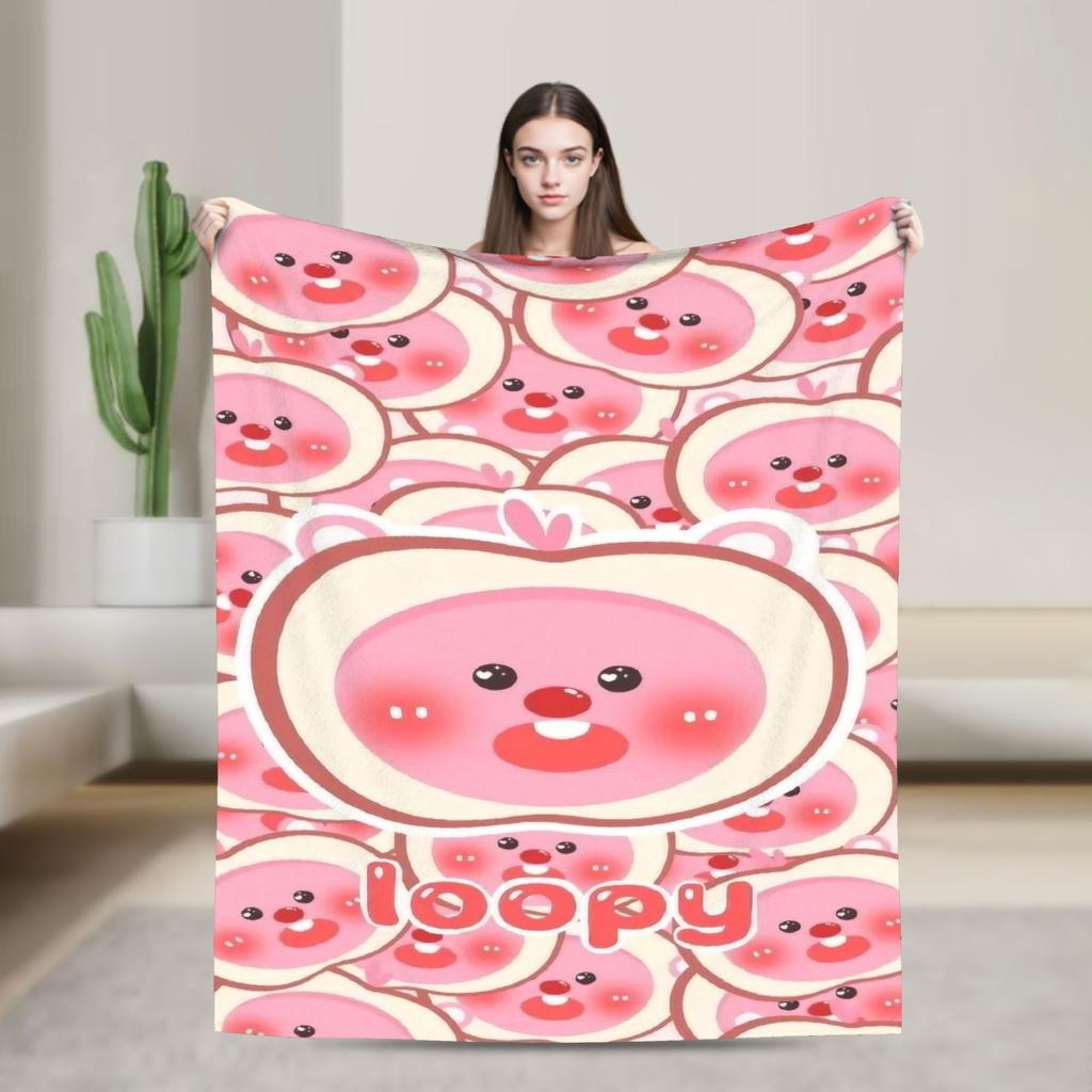 Loopy Pettys Crongs Eddys Pobys Cartoon Fuzzy blanket Pororos Throw blanket for Sofa Bedding Lounge 200x150cm Bedspreads
