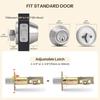 Single Cylinder Deadbolt, Round Deadbolt Lock with Keys, Modern Door Locks with Deadbolt, Deadbolt for Front Door Entrance