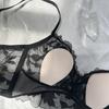 Big U Ultra-Thin Lace Bunny Ears Backless Wire-Free Comfortable French Bra