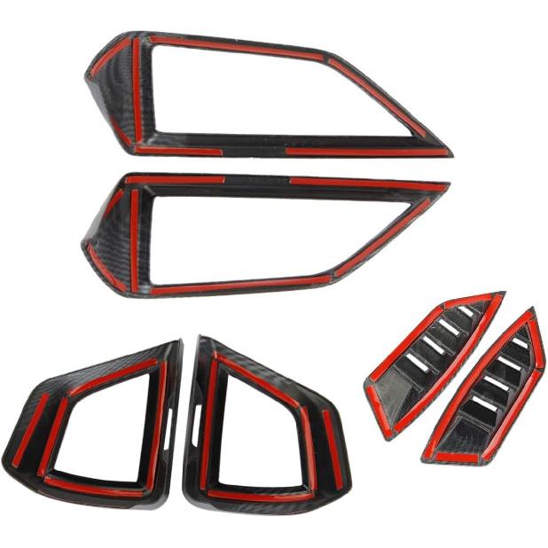 Carbon Fiber Style Center Console Air Vent Cover Trim Kit Accessories for 2018-2023 Subaru Crosstrek,2019-2024 Forester,2017-2023 Impreza