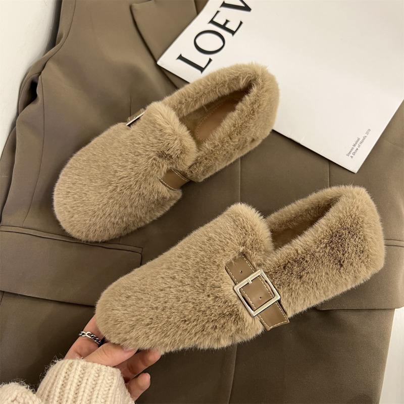 Fashion Women Fur Shoes Flats Fashion New Loafers Casual 2025 Trend Party Sport Woman Sneakers Winter Cozy Walking Botas Mujer Zapatos