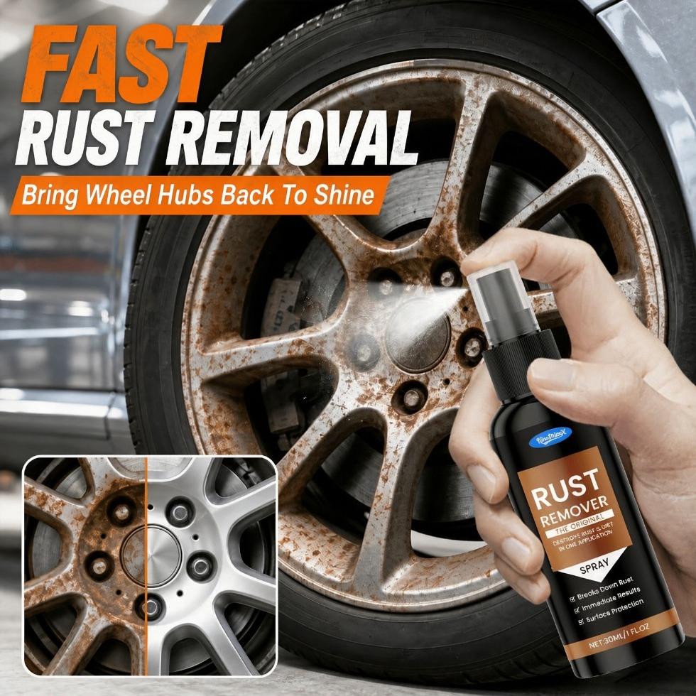 Car Rust Remover Spray - Instant Rust Dissolver & Converter for Auto Body Metal, Anti-Rust Protection, Restore Shine, Easy Application