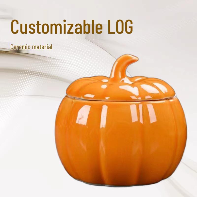 Persimmon Tea Scented Ceramic Candy Jar and Candle Holder