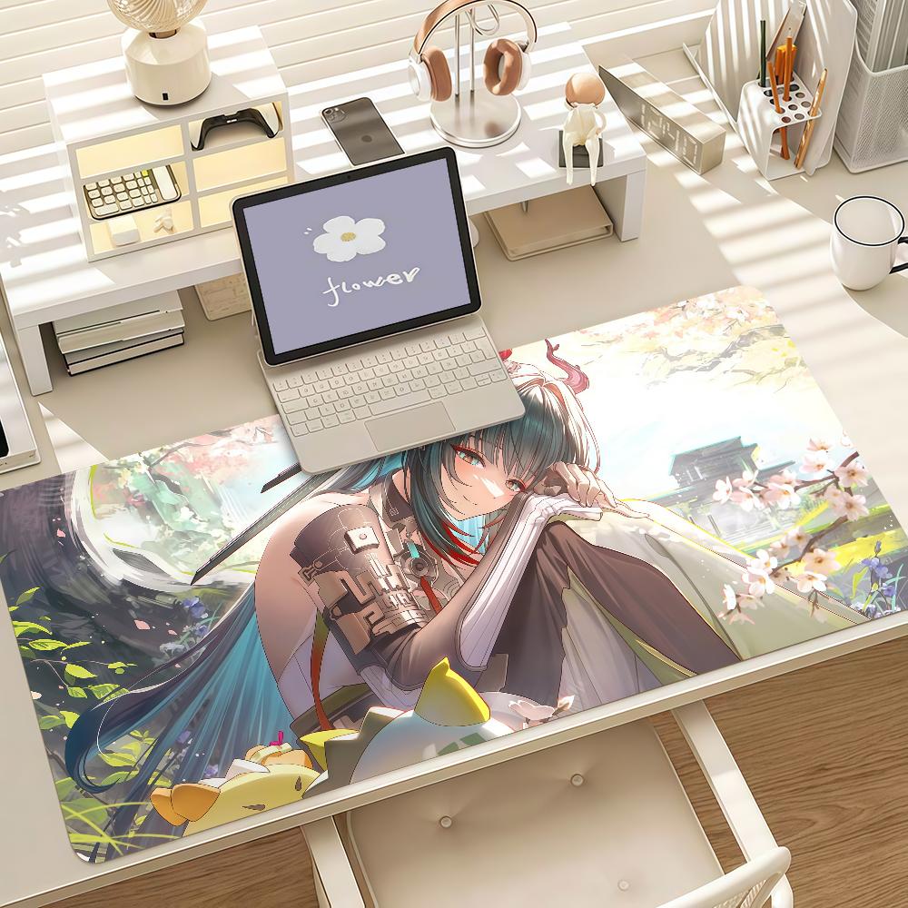 Game Arknights Endfield Zhuang Fangyi Mouse Pad Anti Slip Rubber Edge Locked Thickened Laptop Gaming Desk Mat