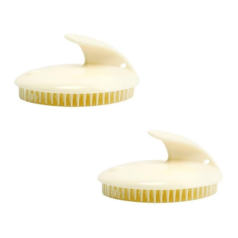 

2 шт. Массажная щетка для шампуня, силиконовая щетка для мытья головы, чистая щетка для душа, способствующая здоровому мытью волос, расческа для сухого и влажного использования, уход за волосами