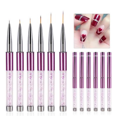 Nail Art Liner with Cover Multifunctional Lightweight Practical Portable Nail Lines Drawing Brush Nail Art Tool for Fingernails