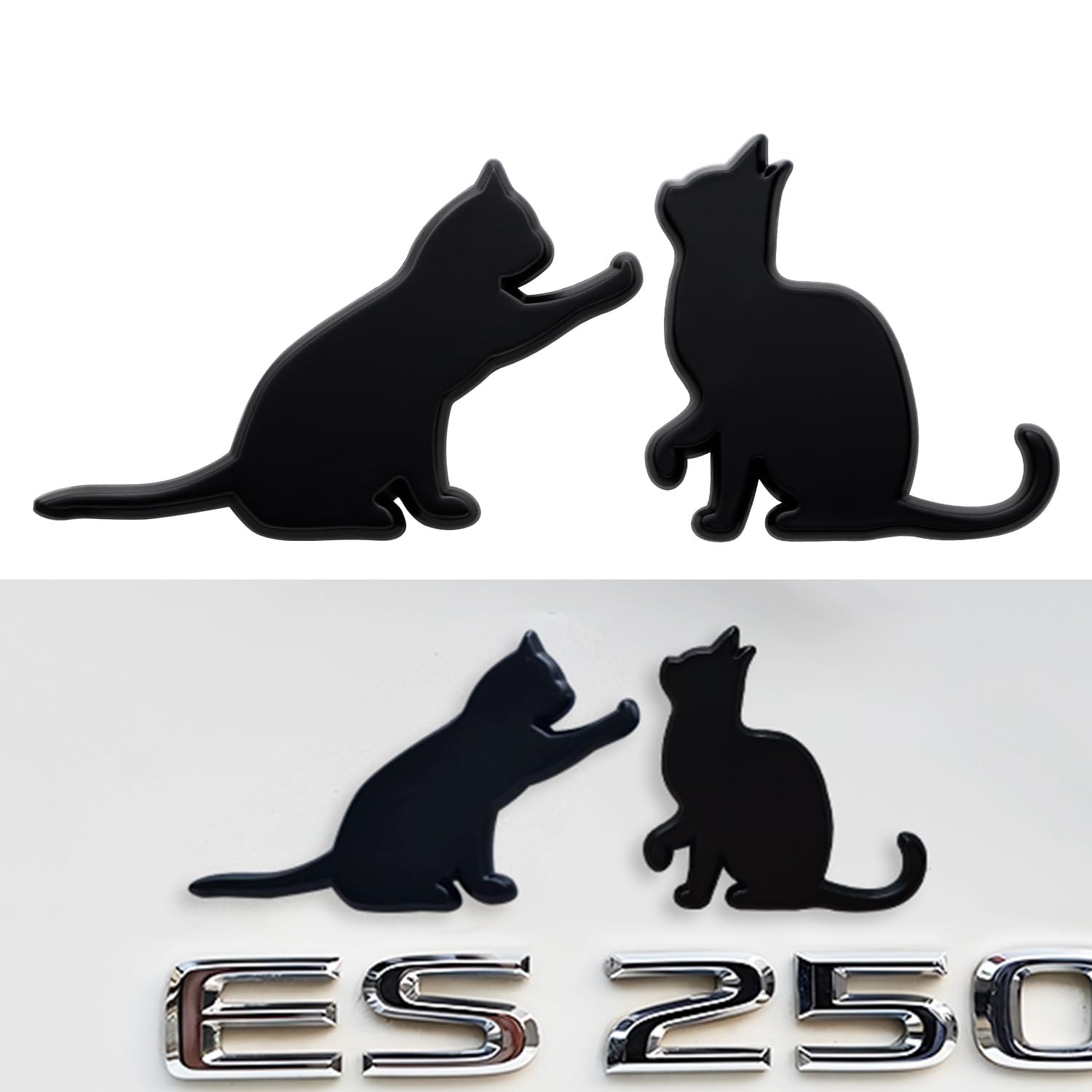 Futwod Cute Cat Car Emblem Car Sticker 3D Sticker 3D чёрный