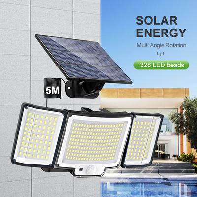 Lampada solare 348LED luce di sicurezza esterna con sensore di movimento impermeabile 126/328LED potente faretto solare per giardino Garage