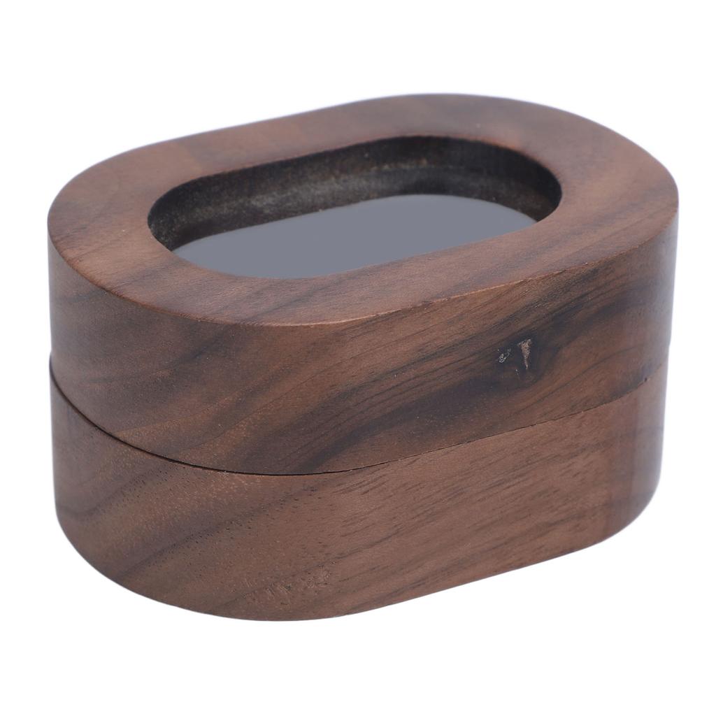 Trälåda för ringar Retrostil Kompakt Bärbar Magnetisk Stängning Ringhållarlåda för Daglig Användning Bröllop