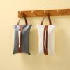 1Pcs Car Tissue Box Hanging Leather Drawer Carton Seat Back Nordic Style Hanging Bag Creative Car Interior Decoration