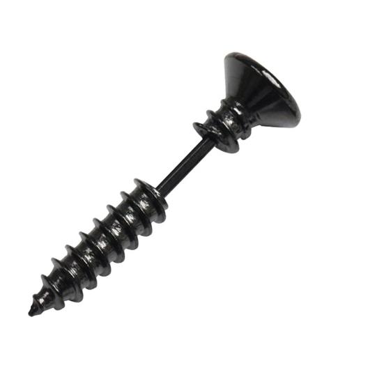 1 Pair Punk Gothic Unisex Stainless Steel Screw Stud Earrings Jewelry
