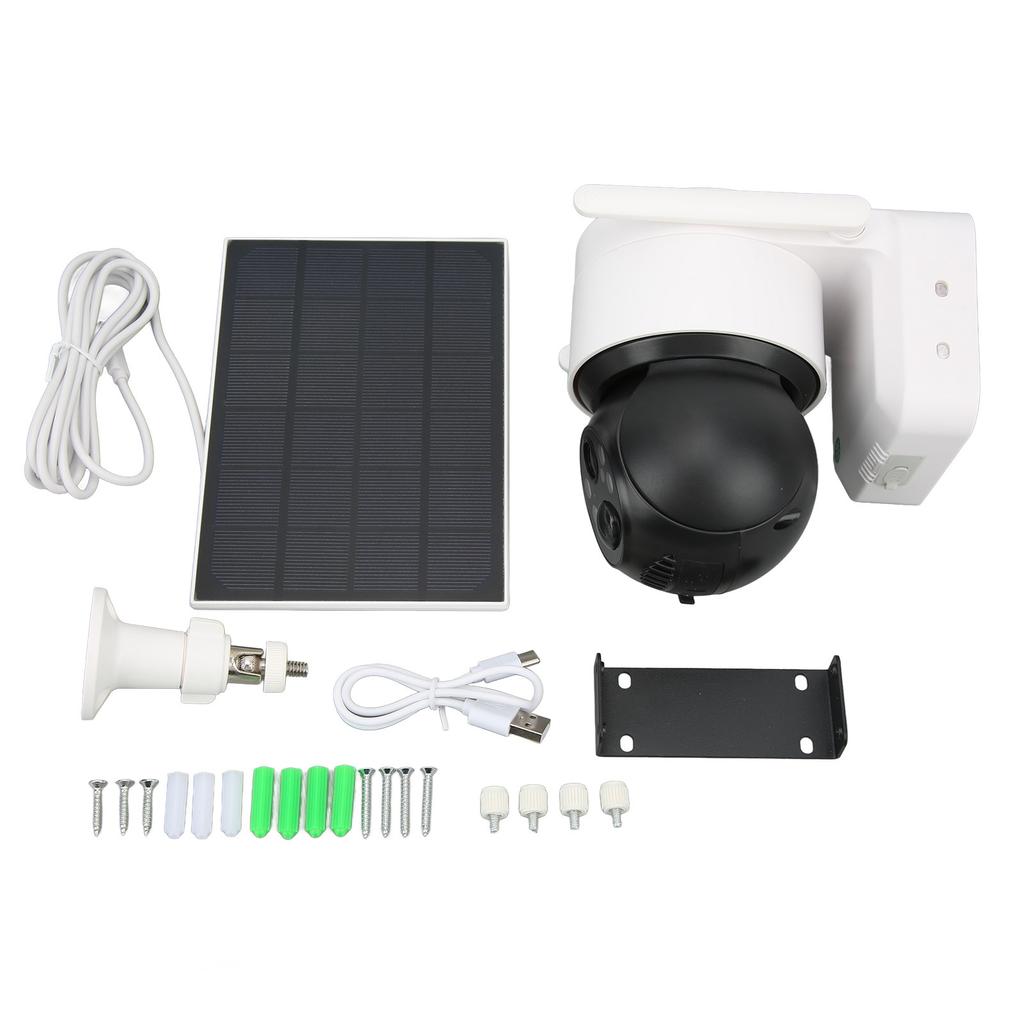 Outdoor Security Camera Solar Powered 1080P HD 2.4G Wireless WiFi Night Vision Motion Detection