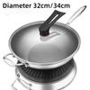 Non Stick 316 Stainless Steel Wok Non Coating Honeycomb Pot Pan Wok  Gas Induction Cooker