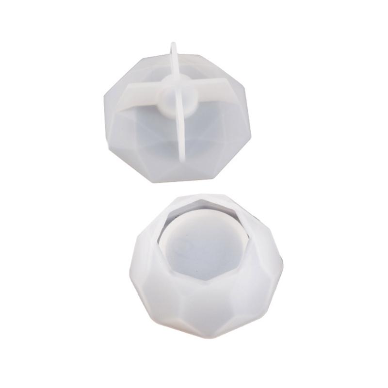 Geometrical Candlestick Silicone Mold Octagonal Rhombus Storage Holder Resin Mold DIY Candle Storage Container Molds