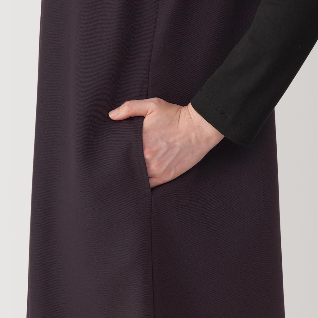 MUJI Women's Brushed Jumper Skirt, BC2K0A4A, Bordeaux, Size XS