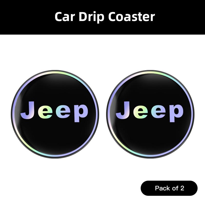 

Cup Holders 2Pcs Car Water Cup Mat Auto Interior Storage Pad Accessories For Jeep Renegade Compass Grand Cherokee Wrangler Patri